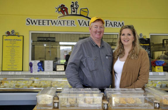 John and Celia Harrison of Sweetwater Valley Farms. Their farm, located in Philadelphia Tenn., has been recognized as the Innovative Dairy Farmer of the Year by the International Dairy Foods Association. (J. MILES CARY/NEWS SENTINEL )