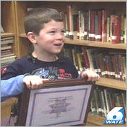 "My name, see?" Xavier Good said as he held his plaque. "It's for when you help somebody, just like Iron Man."