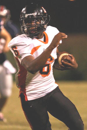 Lenoir City wide receiver Camion Patrick carries the ball at West High School Friday, Oct. 7 2011.  (Mitch Jones/Special to the News Sentinel)
