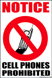 No Cell Phone Sign