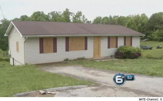 Former meth lab at 2380 Crock Road in Loudon, Tenn.